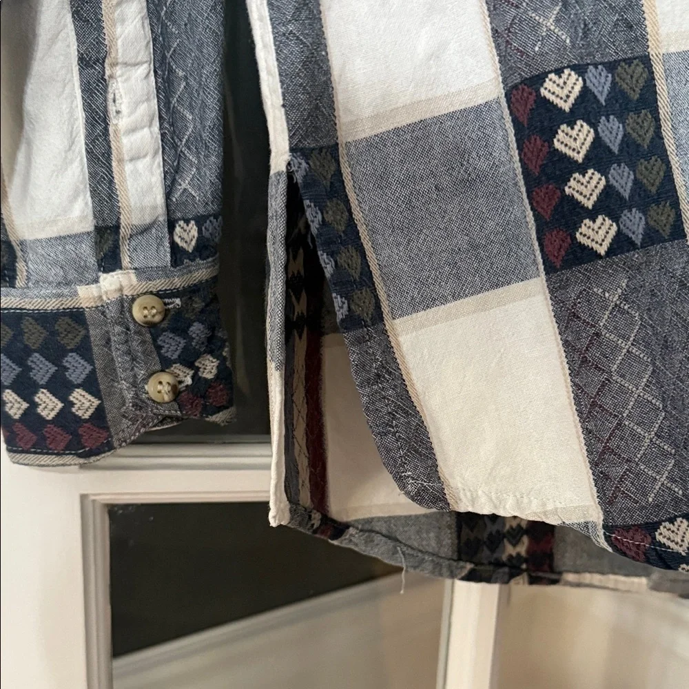 Krazy Kat Vintage Plaid Button-Up Shirt